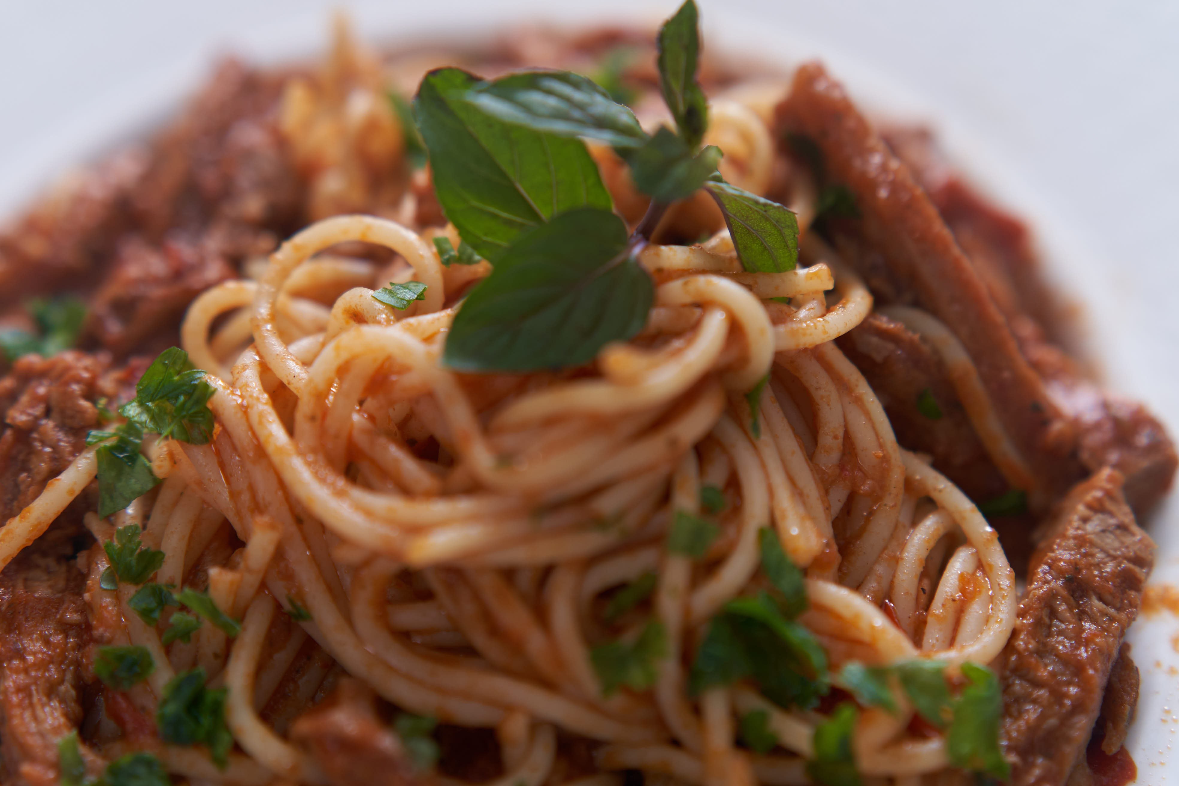 Spaghetti sauce tomate